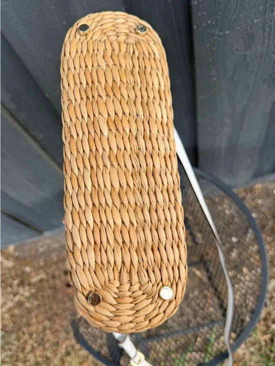 Kate Spade Basket Shoulder/ Crossbody Bag Rattan & leather with Bow Accent - Picture 3 of 9